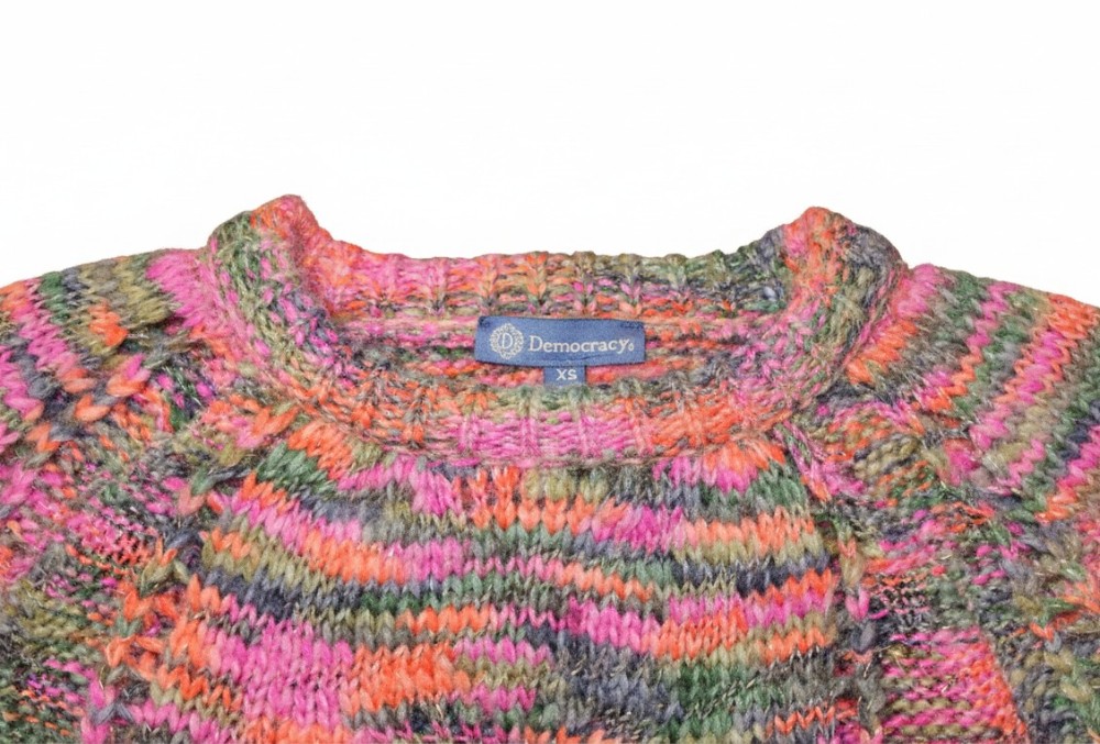 Democracy Colorful Sweater (Sz XS)