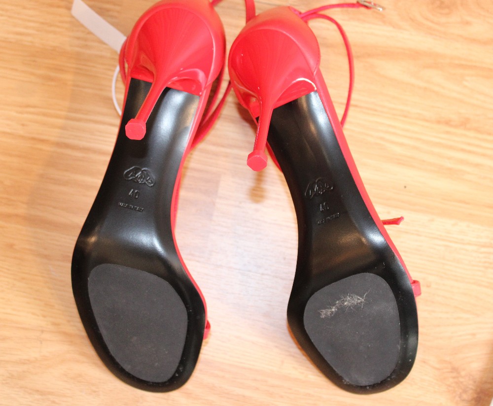 Alexander McQueen Red Stiletto Harness Sandal sz 40