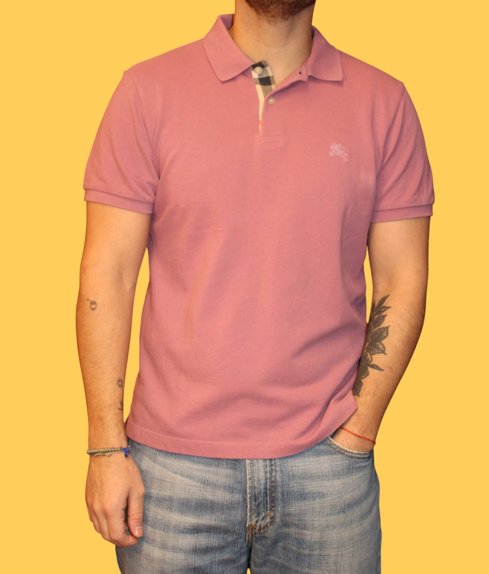 Burberry Brit House Check Pattern Collar Polo Shirt (Sz M)