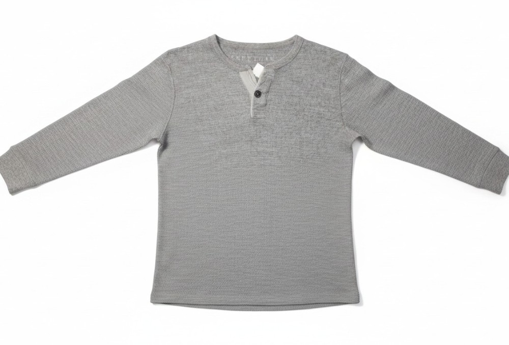 American Eagle Grey Thermal Henley (Sz S)
