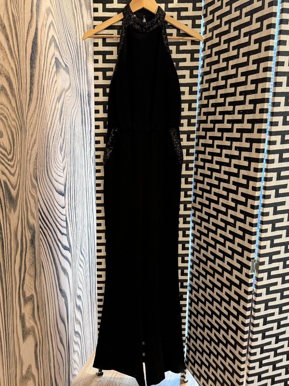 Rachel Zoe Black Casual Halton Sleeveless Jumpsuit