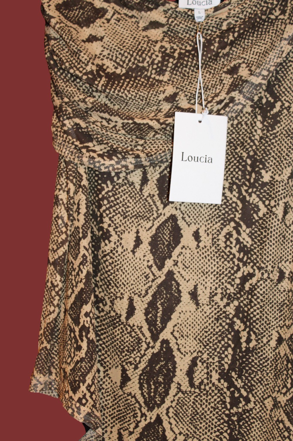 NWT Loucia Snakeskin Mesh Midi (Sz L)