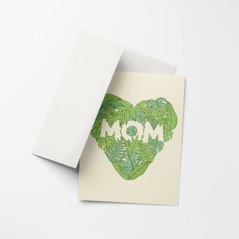 Mom Fern Heart Card