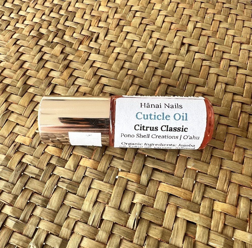 Hānai Nails Cuticle Oil Roller, CITRUS CLASSIC