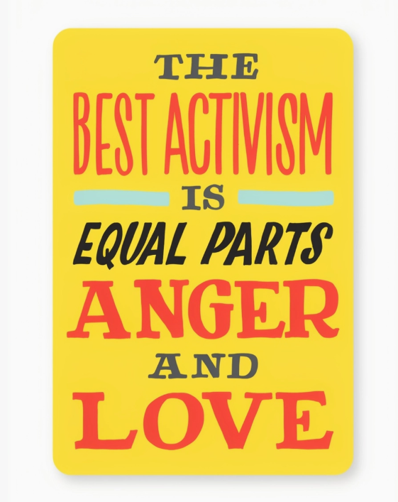 Love and Anger Sticker