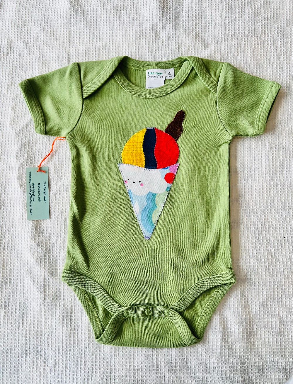 6 Month - Shave Ice Onesie (Green)