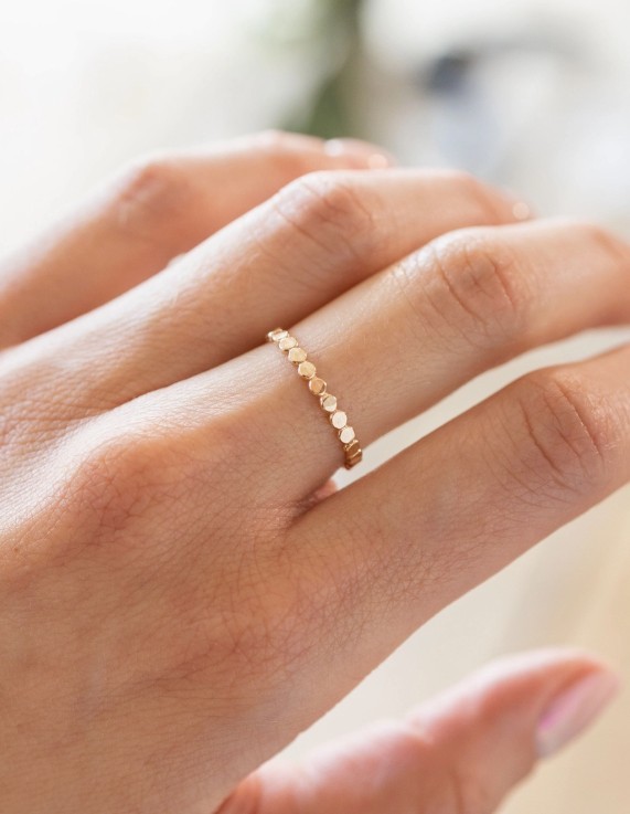 Hammered Disc Ring