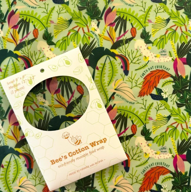 Bee's Cotton Wrap - Earth Day Every Day (Lime)