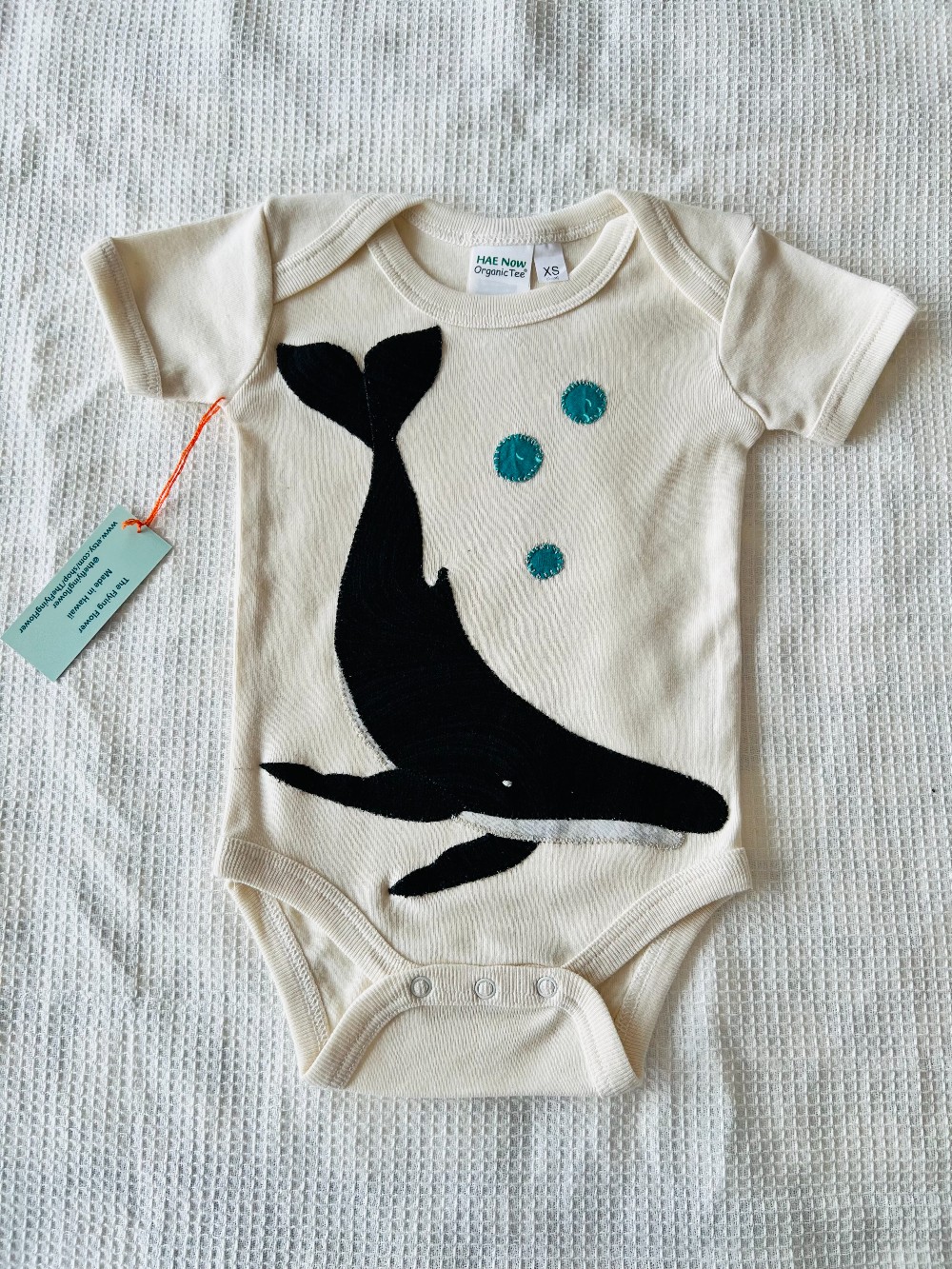 Newborn - Whale Onesie (Cream)