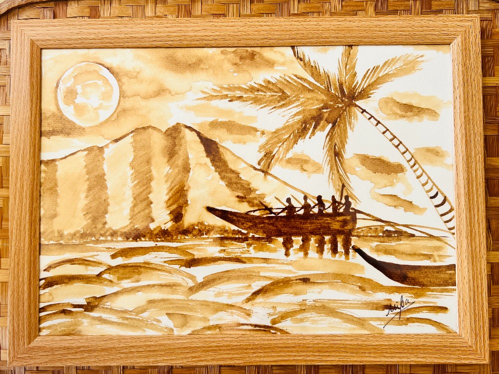 Kona Coffee Art Original (8x11, Framed) - 57