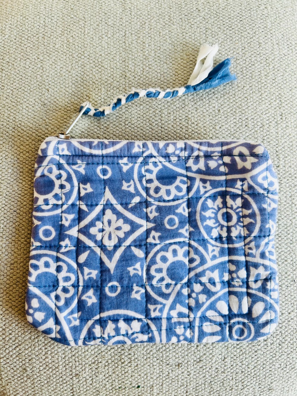 Quilted Pouch - Spanish Tiles