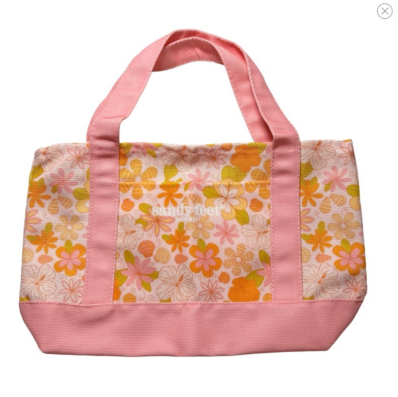 Mini Canvas Tote - Beachy Pua Pink