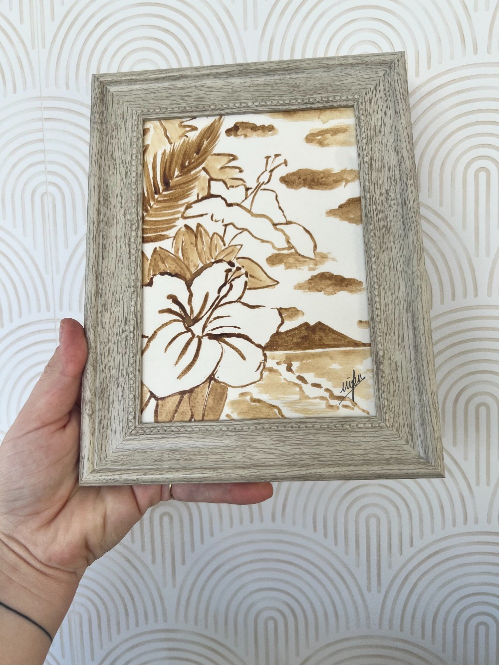 Kona Coffee Art Original (5x7 Framed) - 38