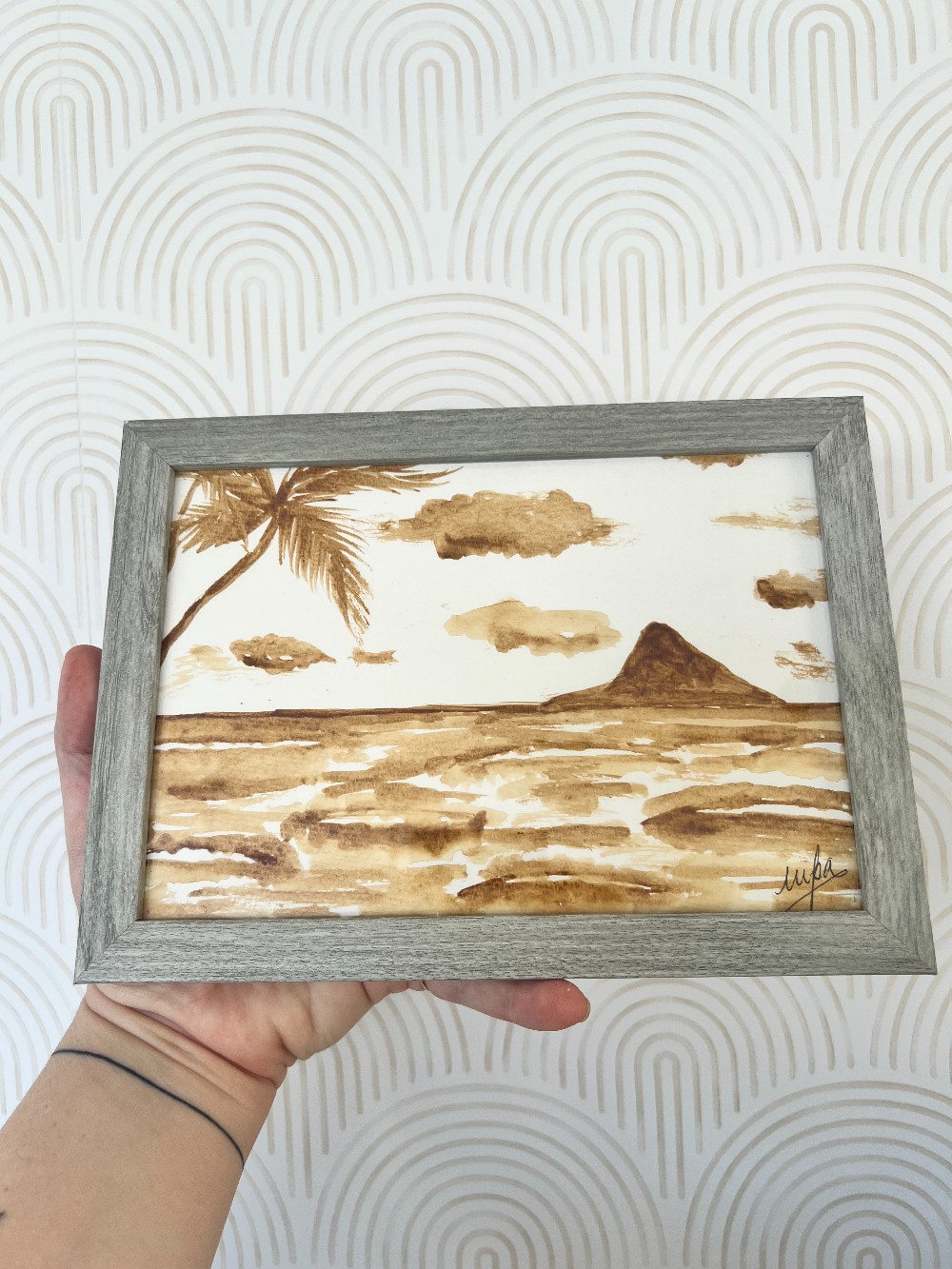 Kona Coffee Art Original (5x7 Framed) - 37