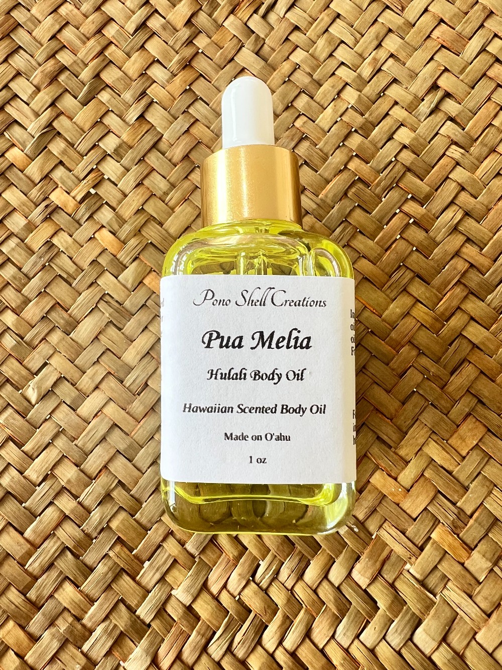 Hulali Scented Body Oil DROPPER, Pua Melia (Plumeria)