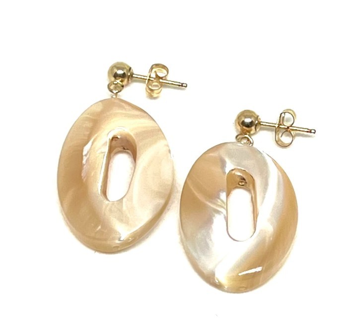 Stud Earrings - MoP Oval