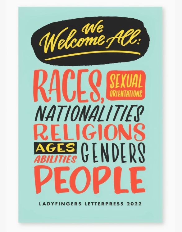 We Welceome All Sticker