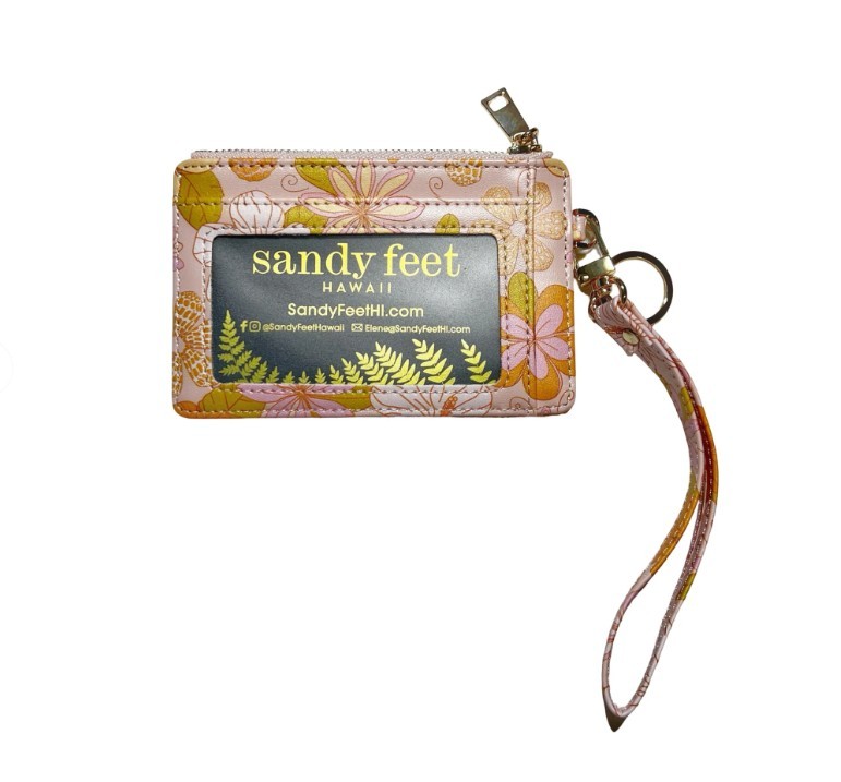Credit Card Holder Wristlet - Beachy Pua Pink
