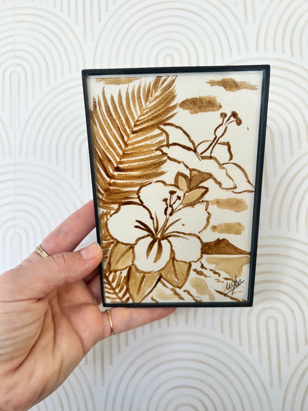 Kona Coffee Art Original (4x6  Framed) - 40