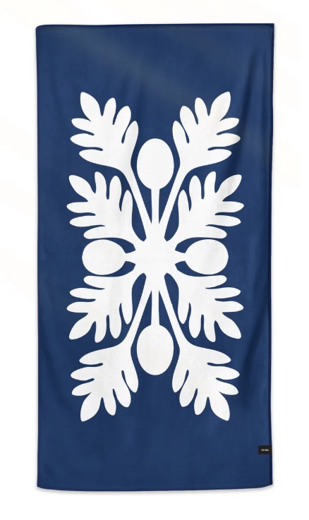 Alaua Anywhere Towel - 'Ulu Palaka Blue