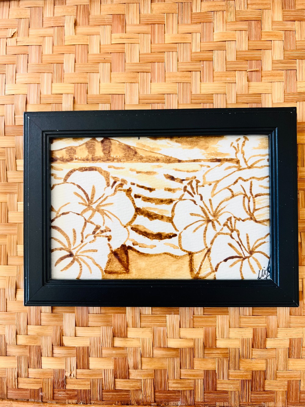 Kona Coffee Art Original (4x6  Framed) - 54