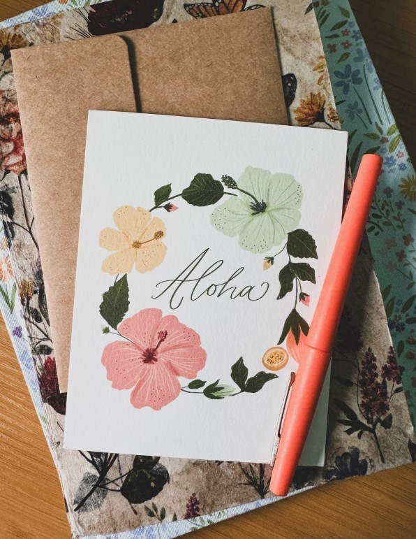 Hibiscus Aloha Card