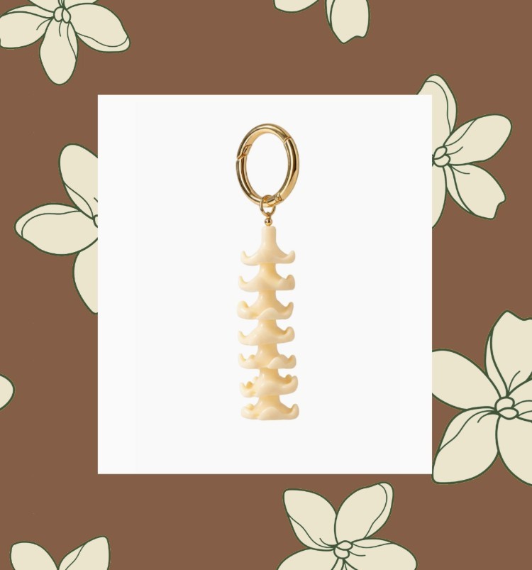 Puakenikeni Keychain - Ivory