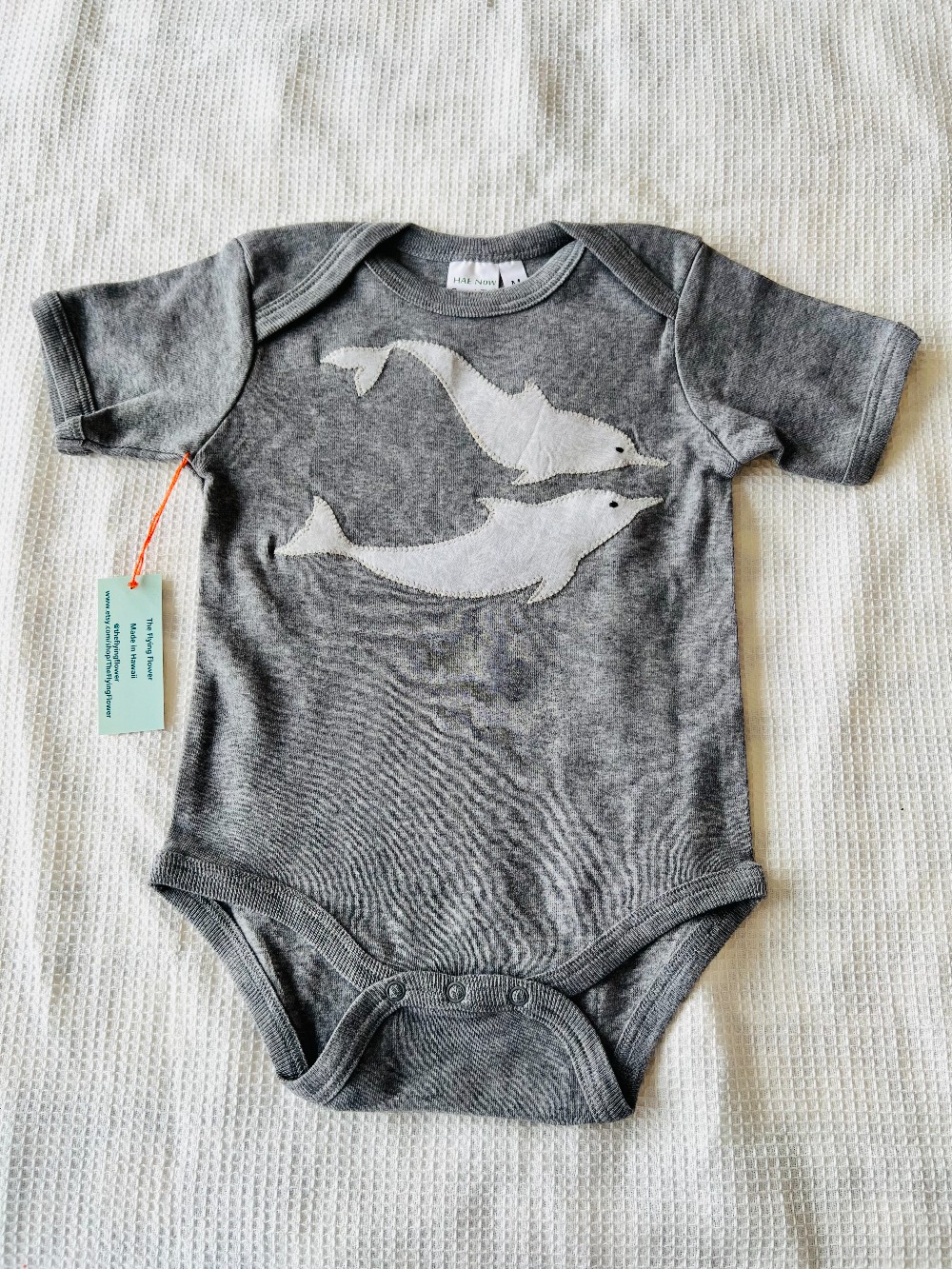 12 Month - Dolphin Onesie (Gray)