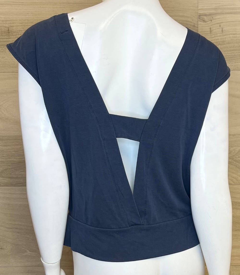 Tshirt Banana Republic (S) bleu (dos ouvert)