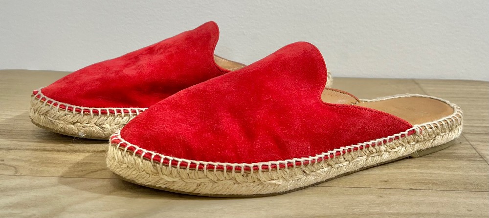 Mules Pinar (38/8) suède rouge