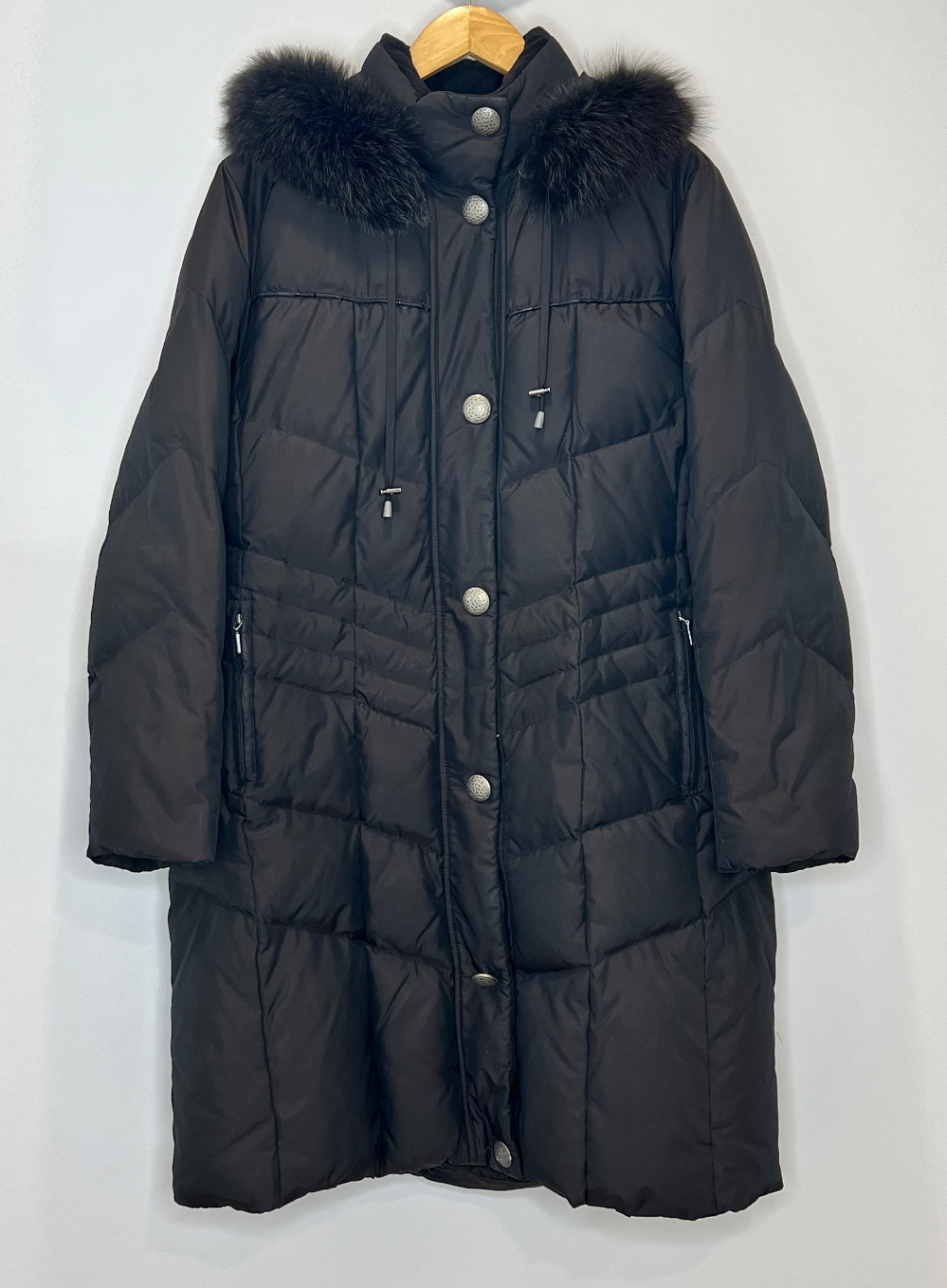 Manteau NUAGE (M) brun chocolat (collet renard brun)