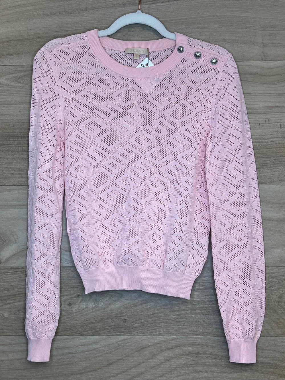 Chandail Guess (S) rose pâle