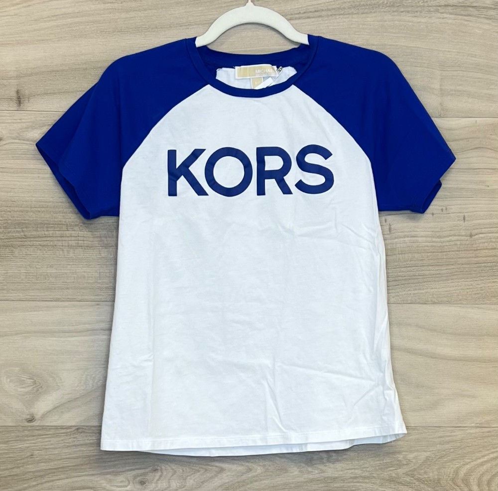 Tshirt Michael Kors (S) blanc et bleu royal