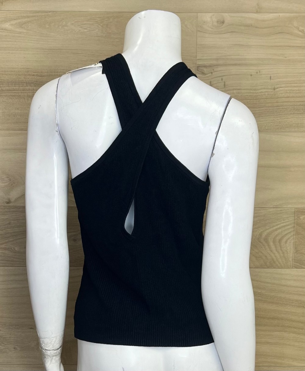 Camisole Banana Republic (S) noire (croisé dans le dos)