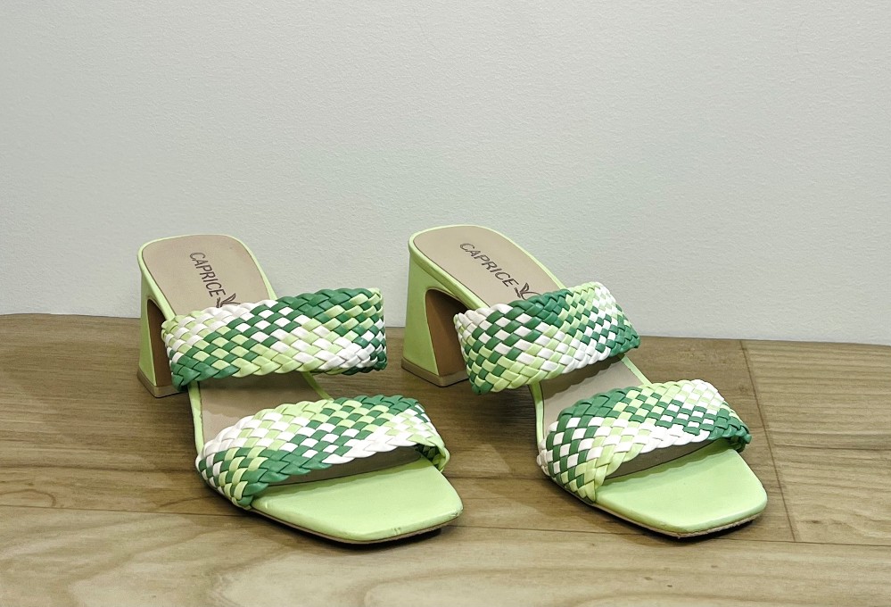Sandales Caprice (9/40) Verte et Blanche Trissé