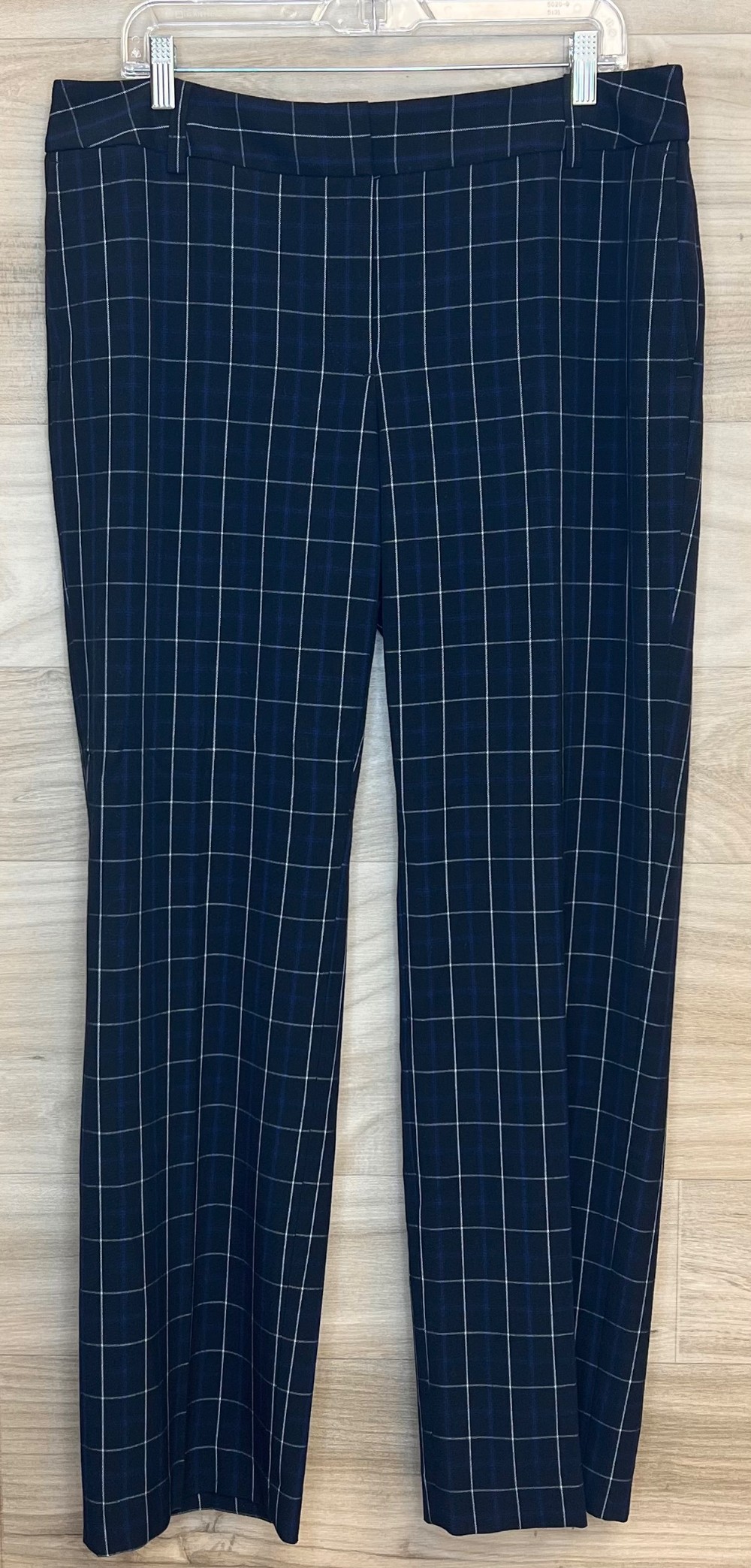 Pantalon Liz Claiborne (L/14) carreaux noir et bleu
