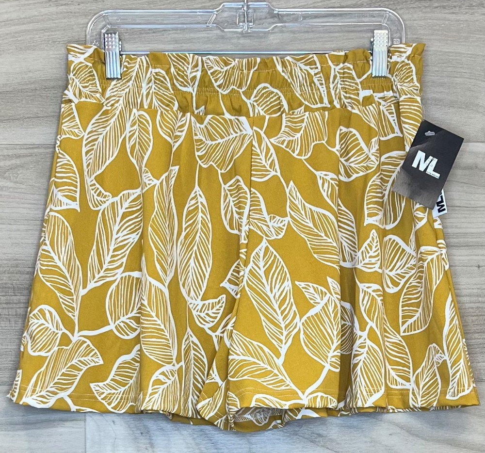 Short MLCreation (M) Jaune Ocre Motifs Floral