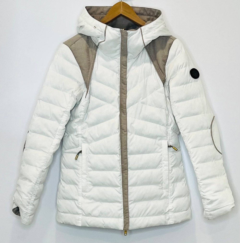 Manteau d'hiver LOLE (M) blanc et beige (réversible)
