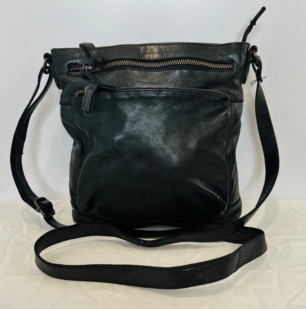 Sac à main THE TREND noir (cuir)