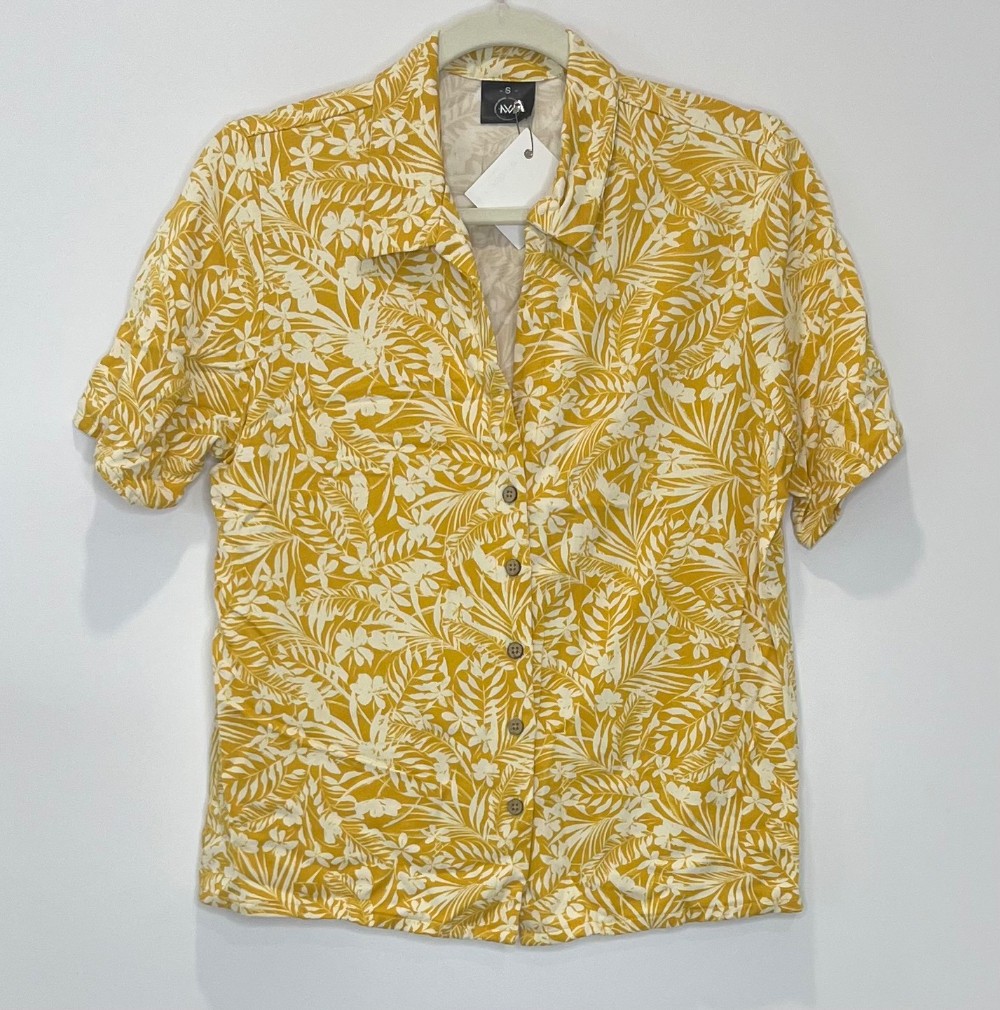 Blouse Schwiing Apparel (S) jaune avec fleurs
