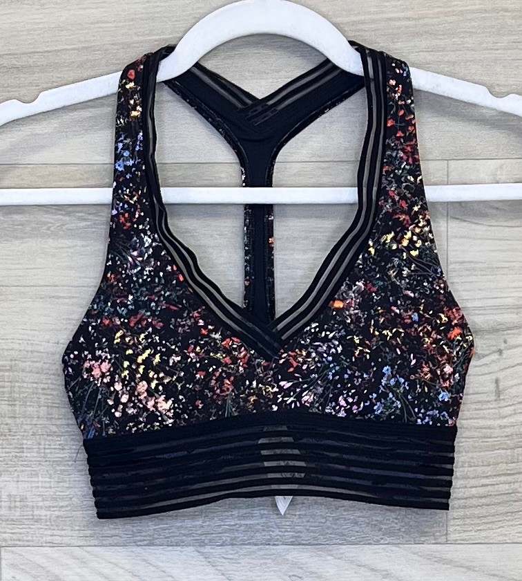 Soutien Gorge Lululemon (XS/2) Noir Fleurs Colorées