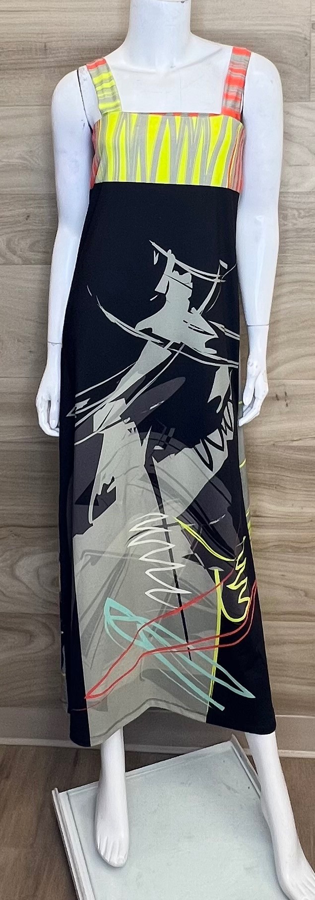 Robe Volt Design (XS) noir et jaune (longue)