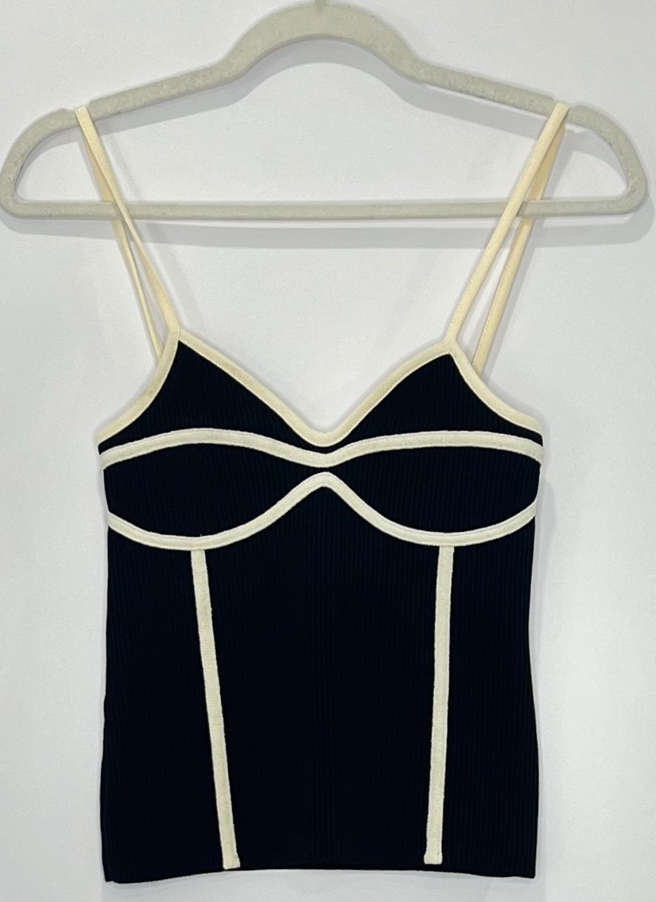 Camisole H&M (XS) noir et beige