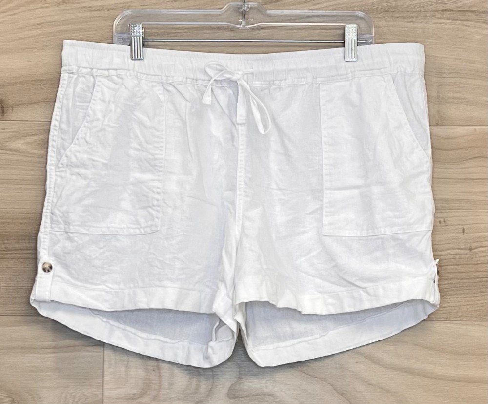 Short Denver Hayes (XL) Blanc (lin)
