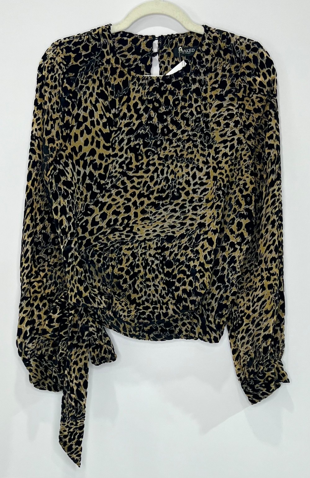 Chandail Soaked in Luxury (XS) Noir et Orange motifs Léopard