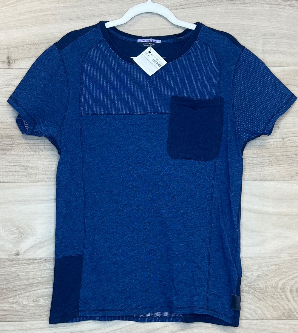 H T Shirt Scoth & Soda (S) Bleu