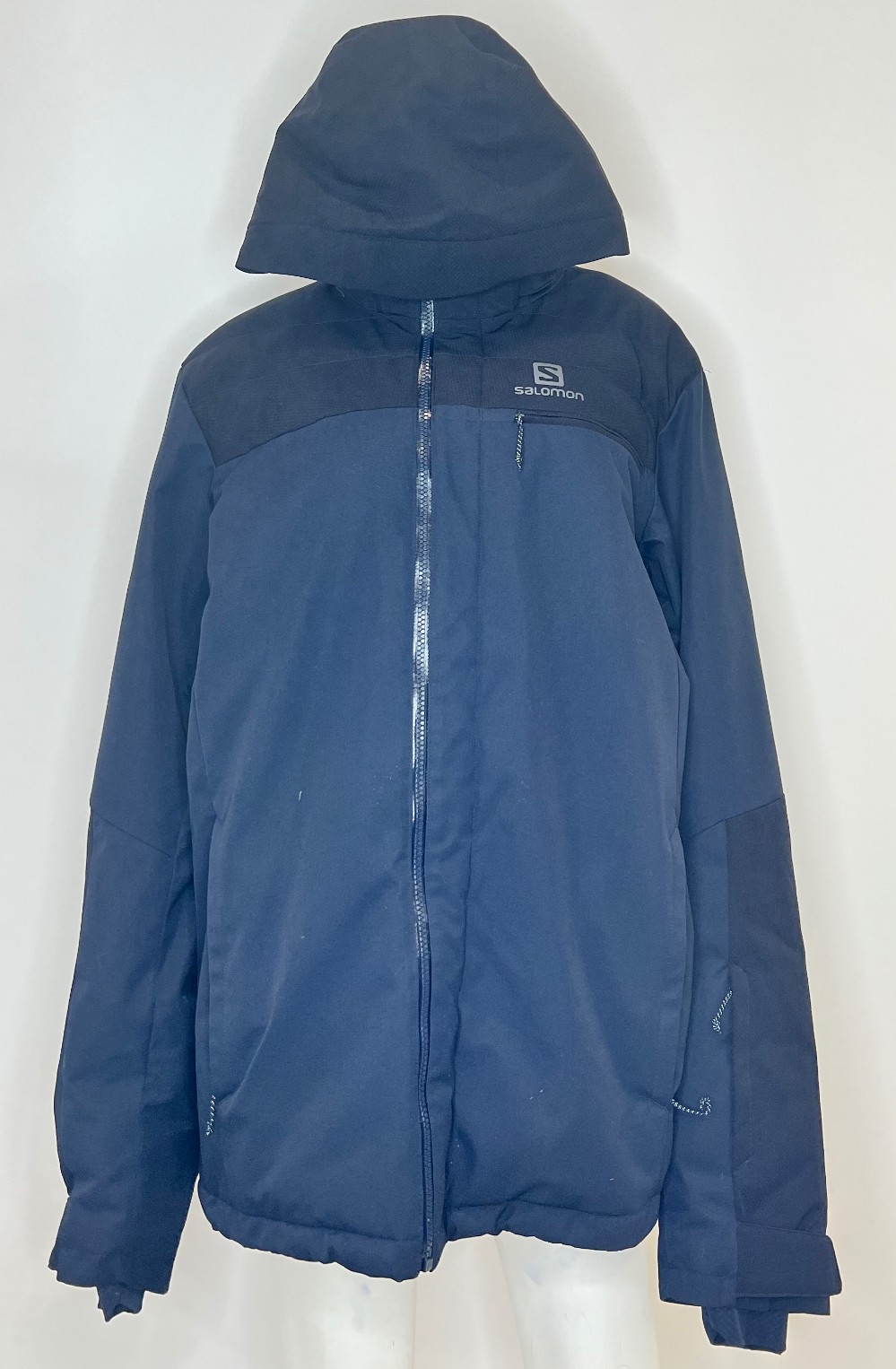 H Manteau Salomon (XL) Bleu Marin & Noir (Capuche)