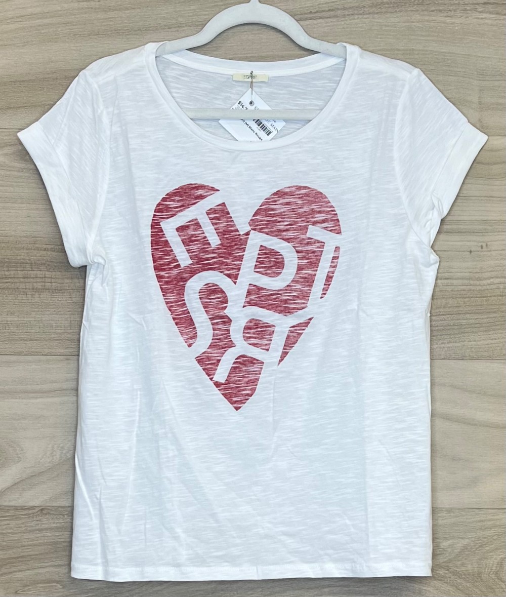 TShirt Esprit (M) Blanc Rouge