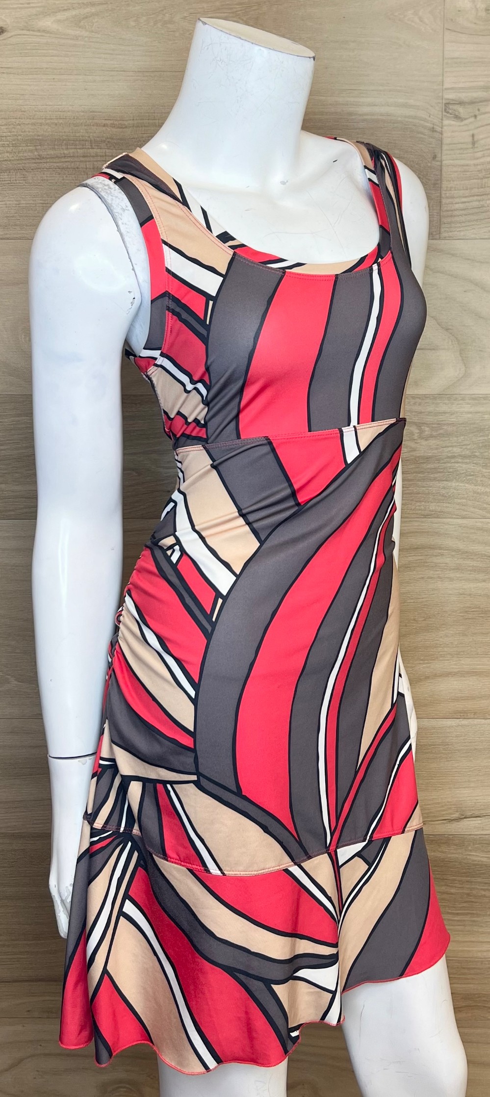 Robe Lole (S) corail brun et beige