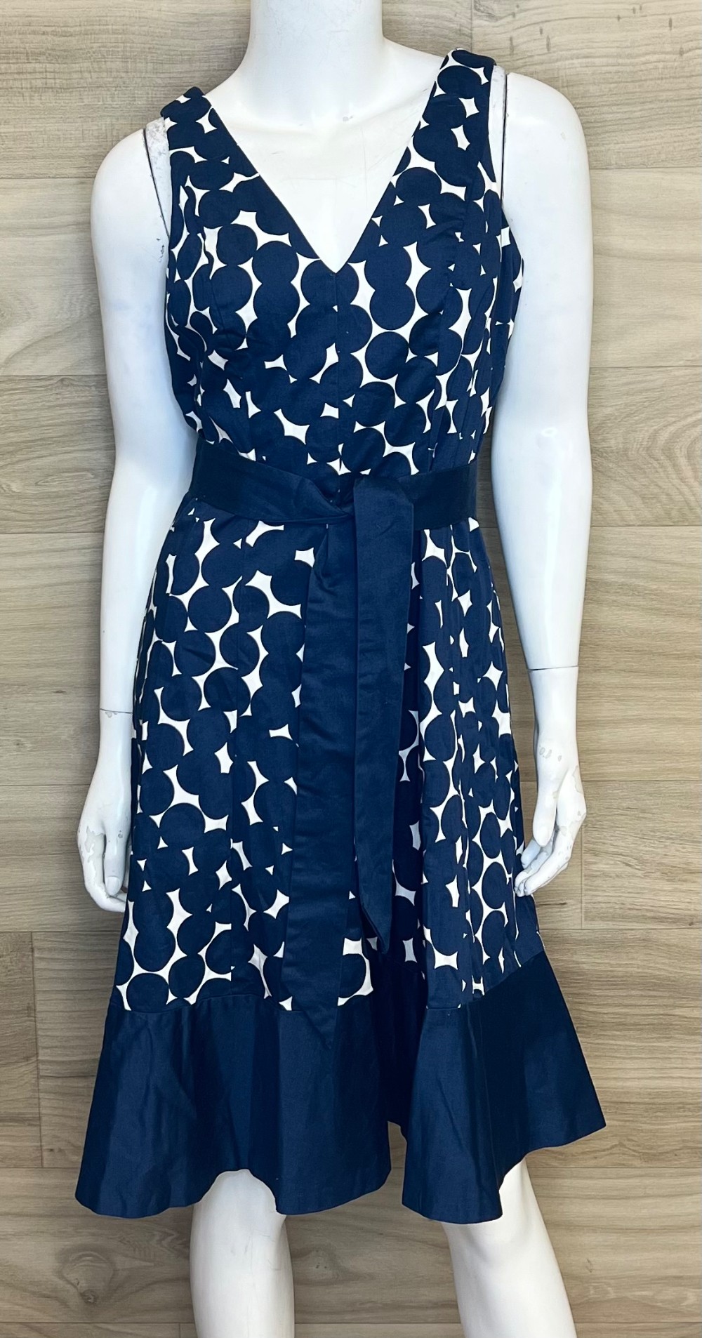 Robe Nine West (S) Blanc Pois Marine